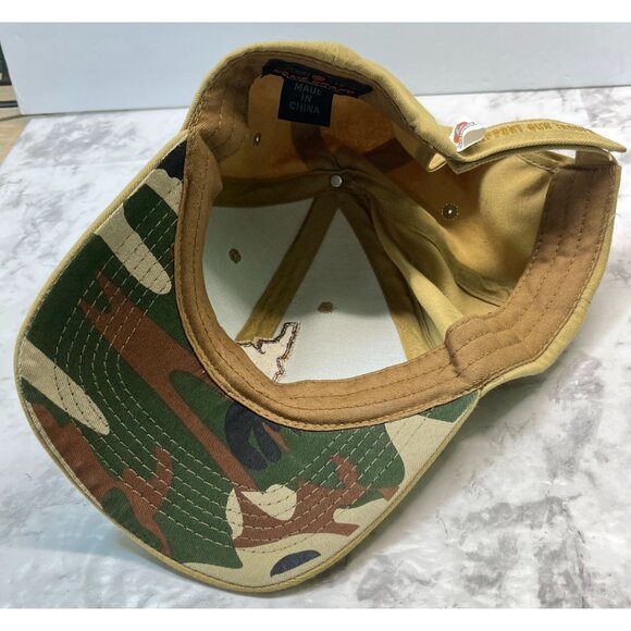 Idaho State Camo Strapback Hat Support Our Troops Baseball Cap Brown stampede - Picture 3 of 9